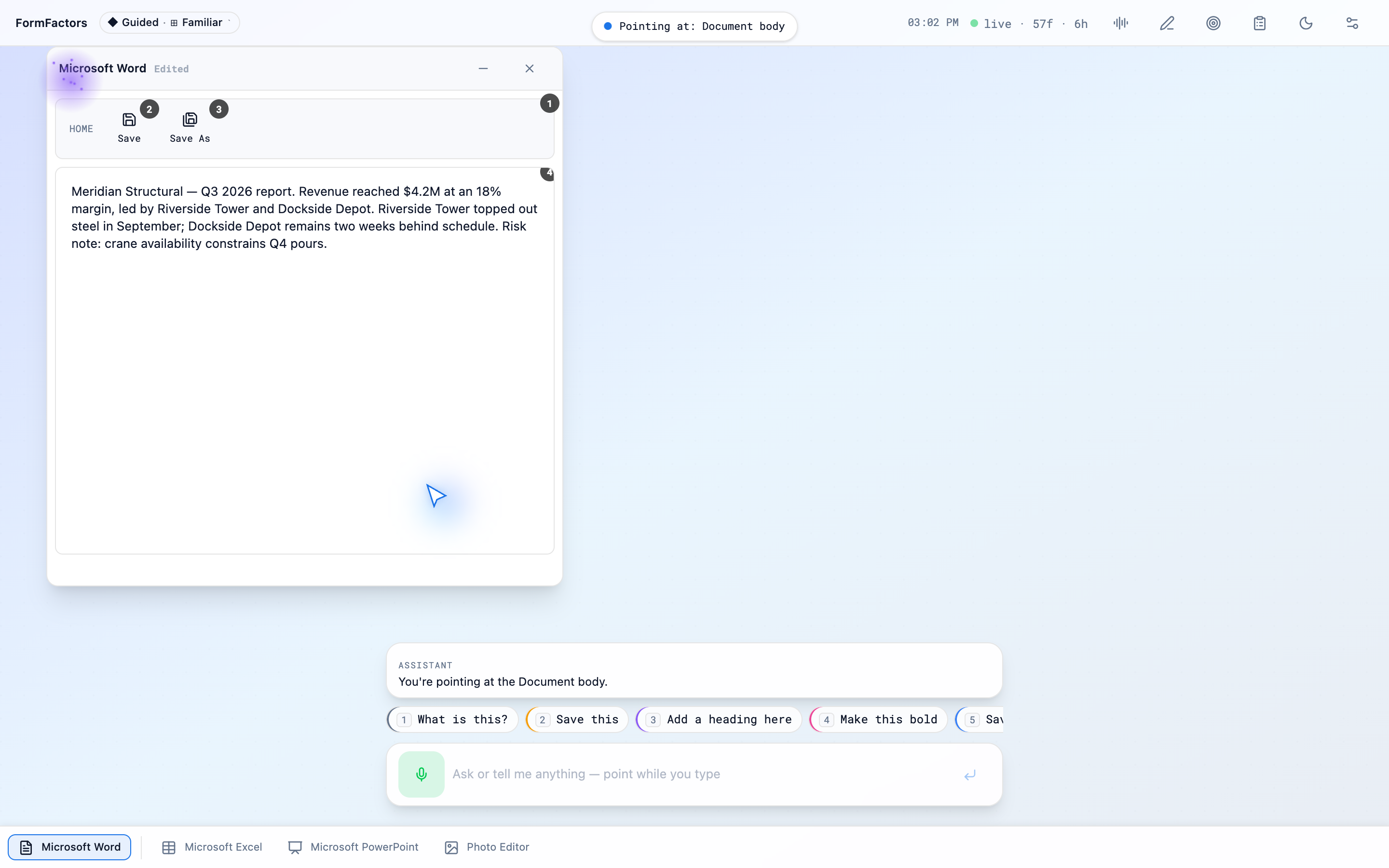 FormFactors — step 2: answer-card
