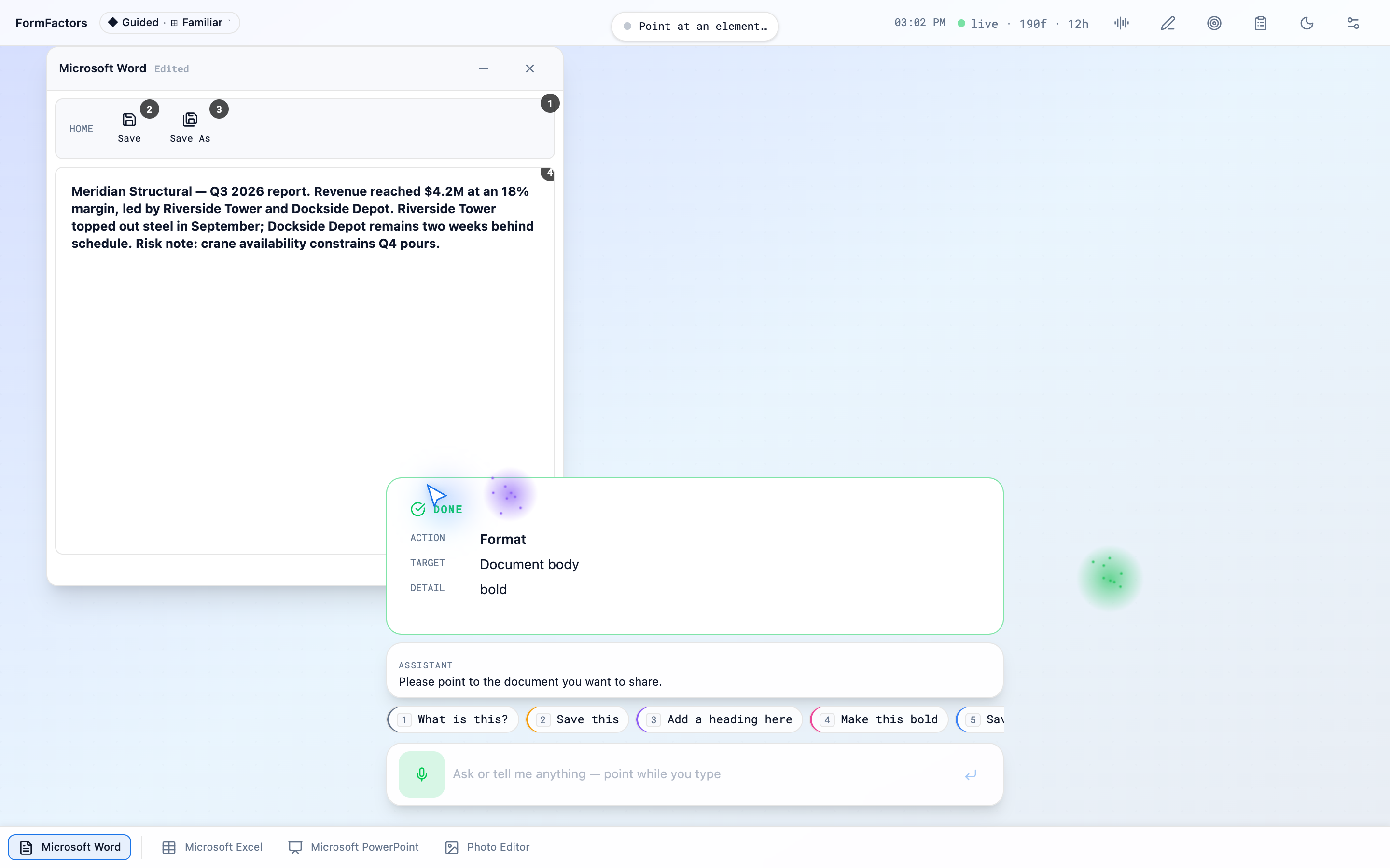 FormFactors — step 4: asks-when-unsure